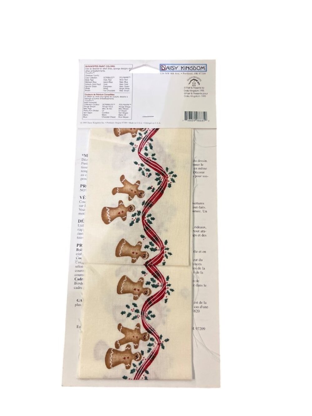 Daisy Kingdom Gingerbread Garland Fabric Trim NOS 1995 New 21227 - Picture 2 of 11